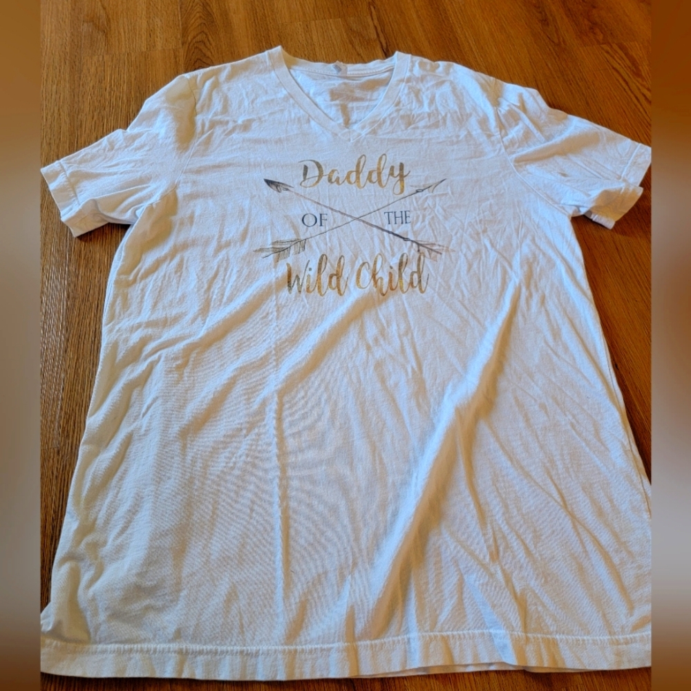 * white " Daddy of the Wild Child" shirt XL, Canvas brand, worn once